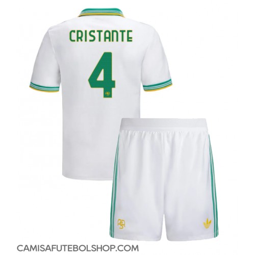 Camisa de time de futebol AS Roma Bryan Cristante #4 Replicas 3º Equipamento Infantil 2025-26 Manga Curta (+ Calças curtas)